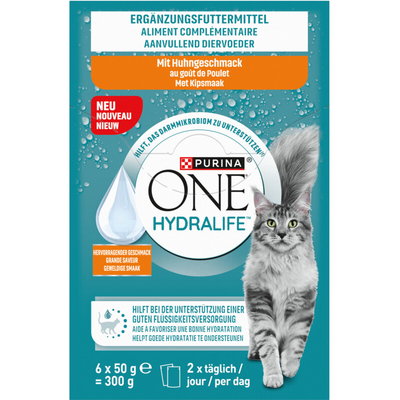 Purina ONE Hydralife met kipsmaak Nat kattenvoer 6 x 50 g - natvoer katten