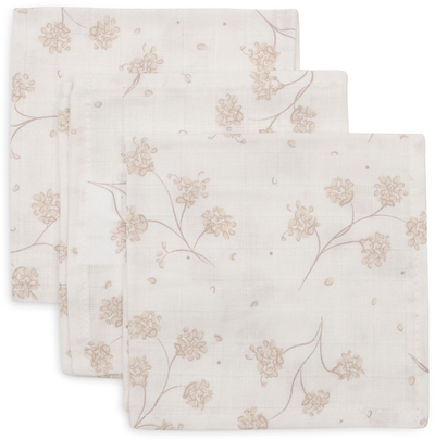 Jollein - Hydrofiel Monddoekje Basic - Baby Hydrofiele Doeken, Spuugdoekjes, Speendoekje - Leafy Dreams - 3 Stuks