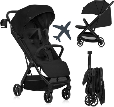 Lionelo Julie Air - Ultralichte Buggy - Reisbuggy - Auto-Folding & Compact - Slechts 7,5 kg - Reizen & Handbagage - Verstelbare Rugleuning tot Ligstand - XXL Zonnescherm met UPF50+ - Onderhoudsvrije Wielen - Vanaf 6 Maanden tot 22 kg - Kinderwagen