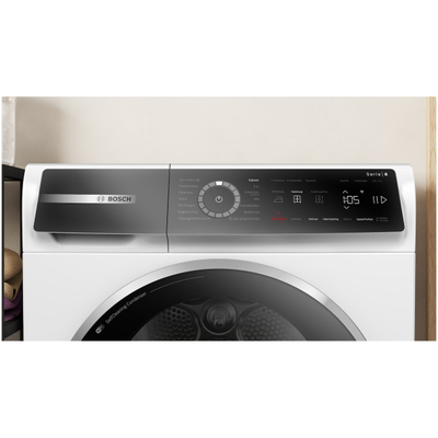 Bosch WQB246CPNL - Serie 8 - Wasdroger - Warmtepompdroger - Zelfreinigende condensor - Zeer stil- 9 kg - Wit