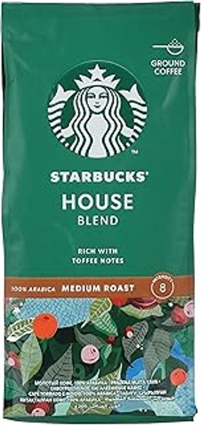 Starbucks House Blend medium gebrande gemalen koffie, 200 g