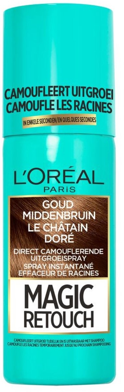 L'Oréal Paris Coloration Magic Retouch uitgroei camoufleerspray 75 ml - Goud Middenbruin
