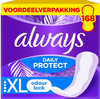 Always Daily Protect Inlegkruisjes Extra Long - Met Frisse Geur - 4 x 42 Stuks