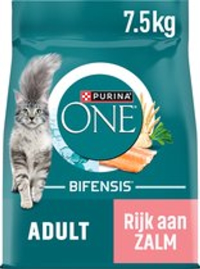 PURINA® ONE® Adult - Kattenbrokjes - Zalm & Volkoren Granen - 7.5 kg - kattenbrokken