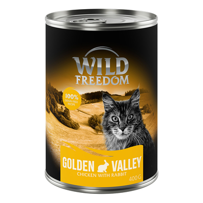 6x400g Adult Valley Konijn & Kip Wild Freedom Kattenvoer - natvoer katten