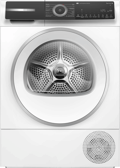 Bosch WQH246DCFG Serie 6 - Wasdroger - Warmtepompdroger - 9 kg - Wit - Zelfreinigende condensor - Zeer stil
