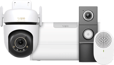 TP-Link Tapo C530WS + H500 Smart HomeBase + D235 Smart Battery & Wired Doorbell