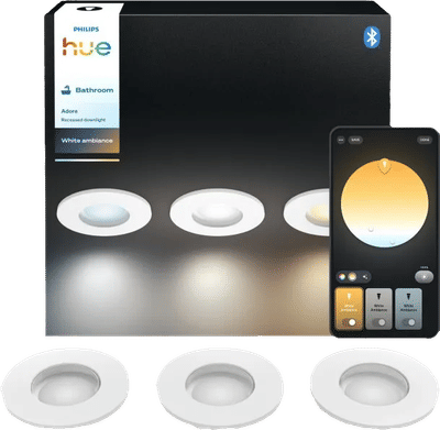 Philips Hue Adore badkamerinbouwspot White Ambiance Wit 3-pack
