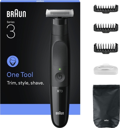 Braun All-in-One Series X XT3100 +5 Stylingtools - 4D Flex Scheerblad - Style & Scheer - Zwart