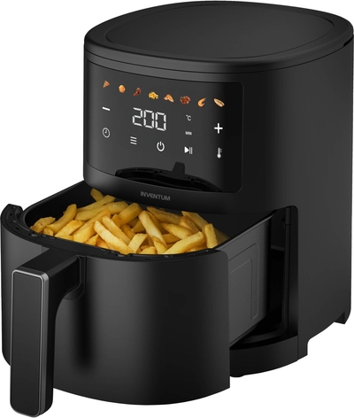 Inventum GF351HLDB - Airfryer - Hetelucht friteuse - 3,5 liter - 80 tot 200 graden - PFAS-vrij - 1500 watt - Zwart