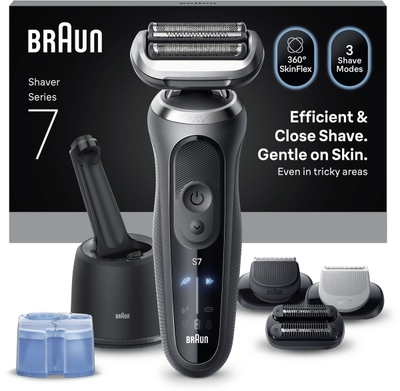 Braun Series 7 - Elektrisch Scheerapparaat - SmartCare Center - +3 Opzetstukken - 72-G7865CC - Grijs