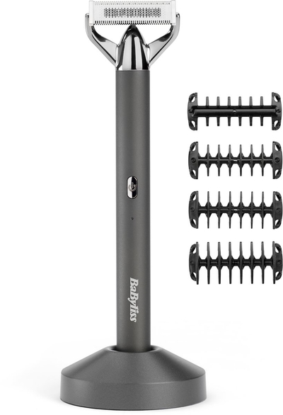 BaByliss X-Blade Super-X Metal Series 2-in-1 Scheerapparaat en Baardtrimmer OT996E - Chrome Edition - Japans Stalen Mes - 100% Waterdicht - Magnetische oplaadstandaard
