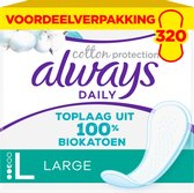 Always Dailies Cotton Protection Large Inlegkruisjes - 10 x 32 stuks