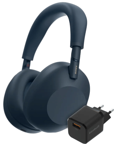 Sony WH-1000XM6 Blauw + BlueBuilt Quick Charge Oplader
