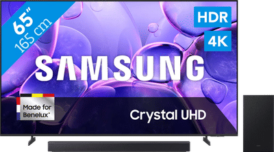 Samsung 65" Crystal UHD U8070F 4K (2025) + Samsung HW-B450F (2025)