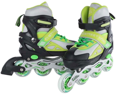 Street Rider Inline Skeelers Groen/Zwart Verstelbaar, Maat 29-32