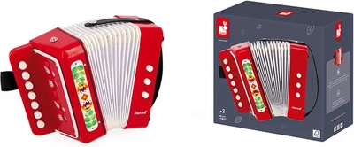 Janod Gioia - Accordeon - Met 7 Toonsoorten - Met 7 Geluidstoetsen, 2 Toonveranderende Knoppen En 1 Luchtverwijderende Knop Die Lucht Blaast - Geschikt Vanaf 3 Jaar