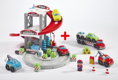 Abrick Garage met Transporter en Auto's