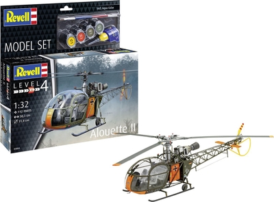 1:32 Revell 63804 Aerospatiale Alouette II Helikopter - Model Set Plastic Modelbouwpakket