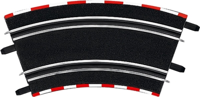 Carrera GO!!! Bocht 2/45° Racebaan stukken - 226mm lang - 4 Baandelen Racebaan onderdeel
