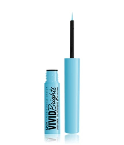 Nyx Professional Makeup - Vivid Brights Liquid Liner - Light Blue Liquid Eye Liner - Blue Thang