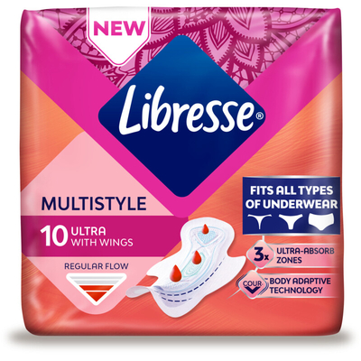 Libresse Ultra regular multistyle maandverband Persoonlijke hygiëne 10 stuks