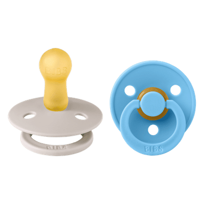 BIBS Colour Fopspeen Latex 2 pack - Mushroom/Breeze - Maat 2