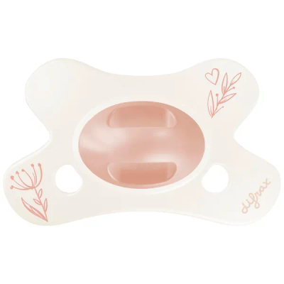 Difrax Natural Fopspeen - 0-6 Mnd - Dusty Pink Heart