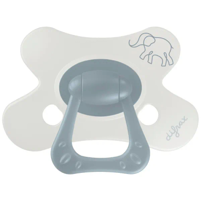 Difrax Natural Fopspeen - 6+ Mnd - Little Grey Elephant