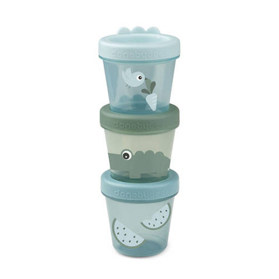 Done By Deer Baby Food Container Croco Green 3-pack