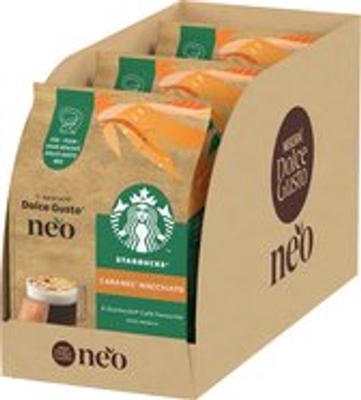 Starbucks by NESCAFÉ Dolce Gusto NEO koffiepads en sachets Caramel Macchiato - 5x 6 pads + 6 sachets voor 6 koppen koffie