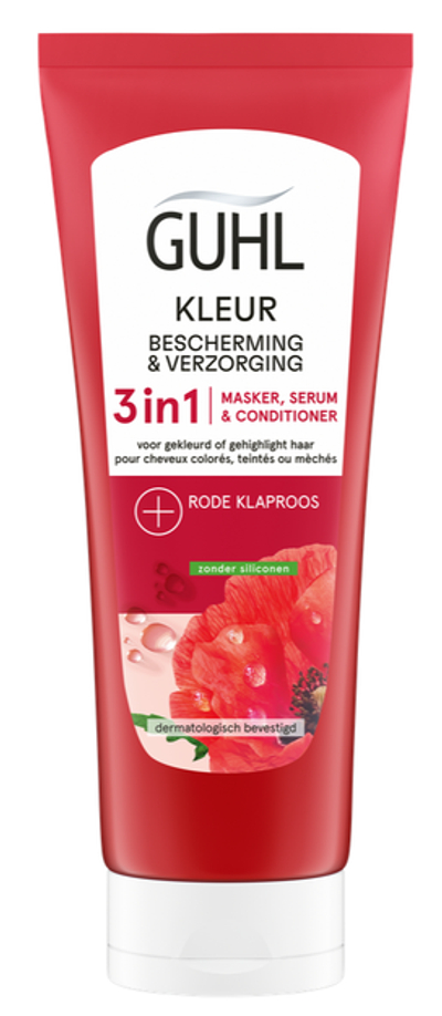 Guhl Kleur 3-in-1 Masker Serum & Conditioner Rode Klaproos 200 ml