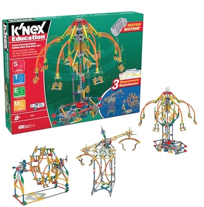 K'Nex 77077 K’NEX STEM Explorations Swing Ride Building Set for Ages 8+ Engineering Education Toy, 486 Pieces