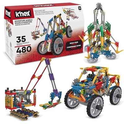 K'NEX 12418 - Exclusieve bouwset met 35 Imagine-bouwmodellen, Educatief speelgoed voor kinderen, 480-delige set voor STEM-educatie, Constructiesets voor kinderen van 7 jaar en ouder