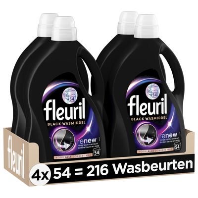 Fleuril Renew Black wasmiddel zwarte was - 216 wasbeurten