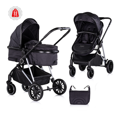 Chipolino® Aura Kinderwagen – 2-in-1 Wandelwagen & Reiswieg – Vanaf Geboorte tot 22 kg – Lichtgewicht & Compact inklapbaar