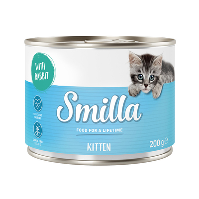 Smilla Kitten Kattenvoer 6 x 200 g - Konijn - natvoer katten