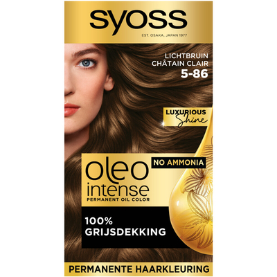 3x Syoss Oleo Intense Haarverf 5-86 Lichtbruin