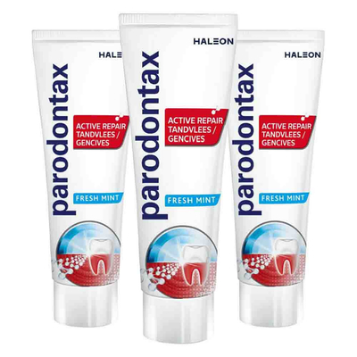 3x Parodontax Tandpasta Active Repair Tandvlees Fresh Mint 75 ml