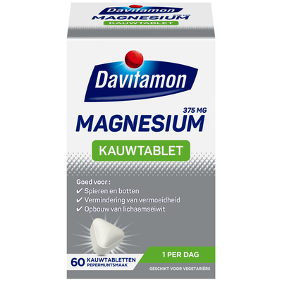 Gratis Verzending: 4x Davitamon Magnesium Kauwtablet 60 tabletten