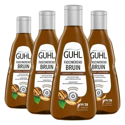 4x Guhl Shampoo Fascinerend Bruin 250 ml