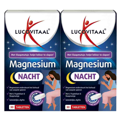 Gratis Verzending: 2x Lucovitaal Magnesium Nacht 30 tabletten