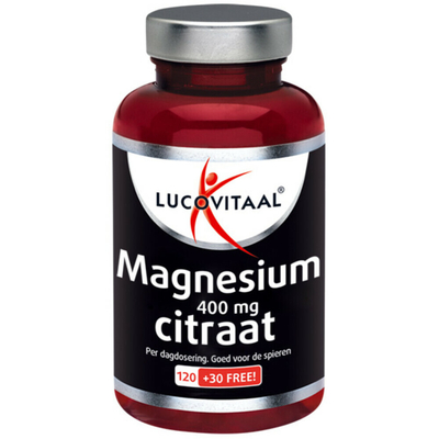 Gratis Verzending: 3x Lucovitaal Magnesium Citraat 400mg 150 tabletten