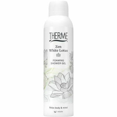 3x Therme Foaming Shower Gel Zen White Lotus 200 ml