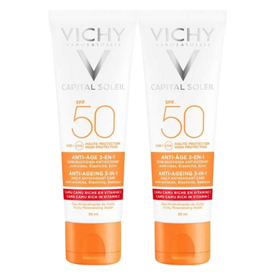 2x Vichy Soleil Anti-Age Zonbescherming SPF 50 50 ml