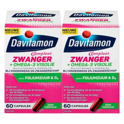 Gratis Verzending: 2x Davitamon Compleet Mama Omega-3 Visolie 60 capsules