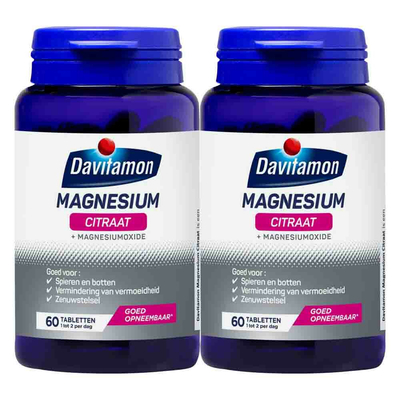Gratis Verzending: 2x Davitamon Magnesium Citraat 60 tabletten