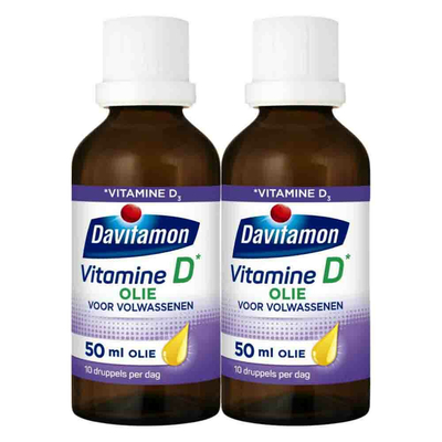 Gratis Verzending: 2x Davitamon Vitamine D Olie Volwassenen 50 ml