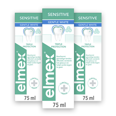 3x Elmex Tandpasta Sensitive Whitening 75 ml