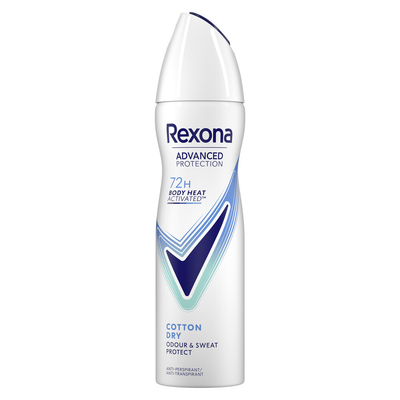 3x Rexona Deodorant Spray Advanced Protection Cotton Dry 150 ml